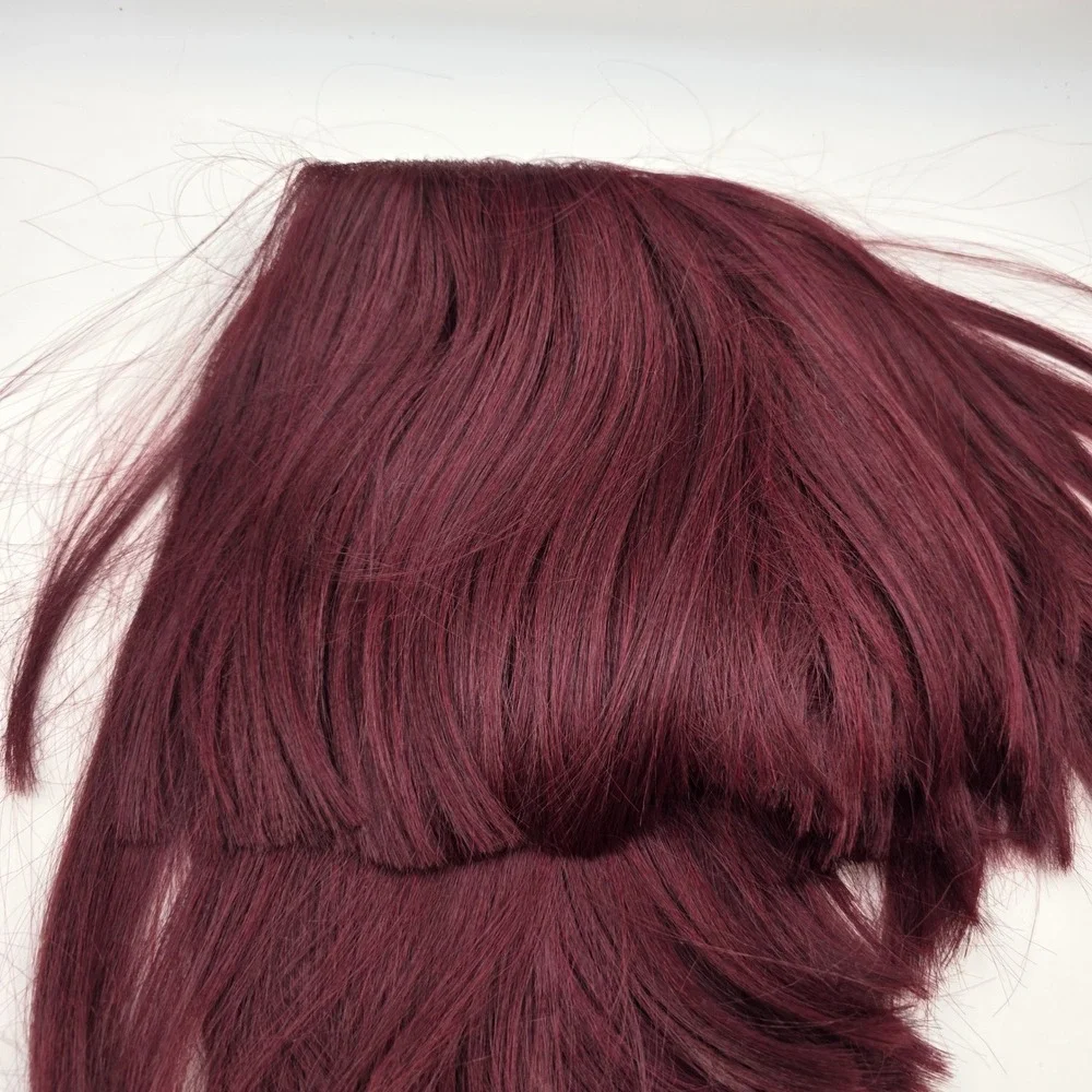 Bobbi Boss Premium Synthetic Lace Front Wig Burgundy Wine Red Short Layered Bob